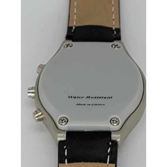 Men's On-Time Atomic Watch with Black Leather Strap - Picture 8 of 9